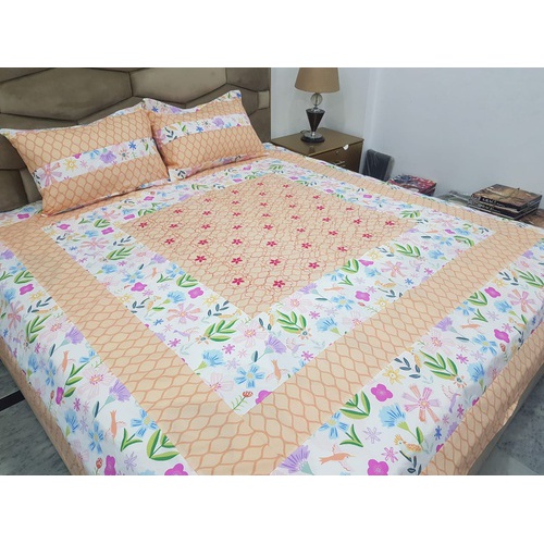 Embroidered 3pc Patch Work Bedsheet size : item:16