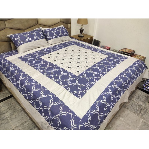 Embroidered 3pc Patch Work Bedsheet size : item:2