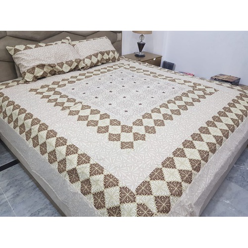 Embroidered 3pc Patch Work Bedsheet size : item:20