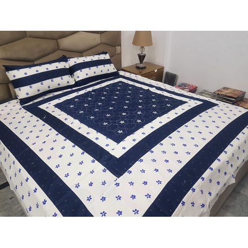 Embroidered 3pc Patch Work Bedsheet size : item:5