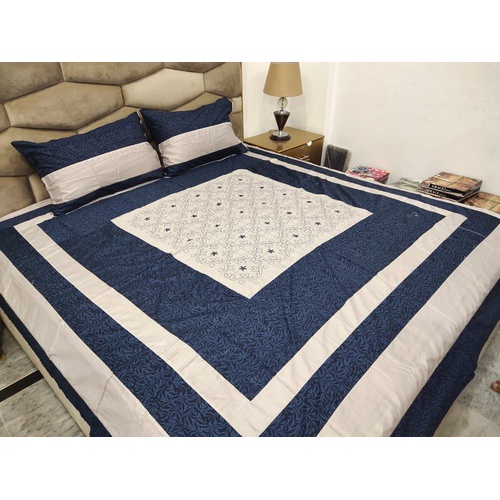 Embroidered 3pc Patch Work Bedsheet size : item:6