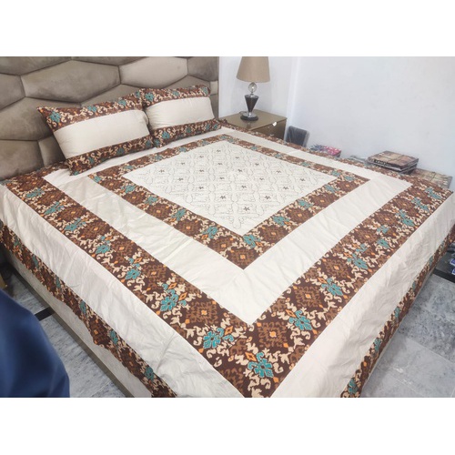 Embroidered 3pc Patch Work Bedsheet size : item:7