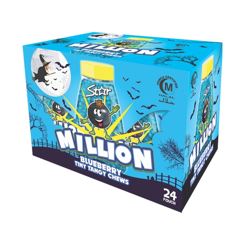 Star Million Blueberry Tiny Tang Chews color : Baby blue