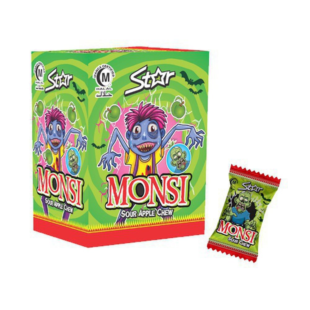 Star Monsi Sour Apple Chew Candy